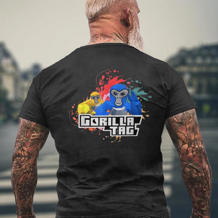 Cute Gorilla Tag Monke Vr Gamer For Kids Adults Ns Gift Mens Back Print T-shirt Gifts for Old Men