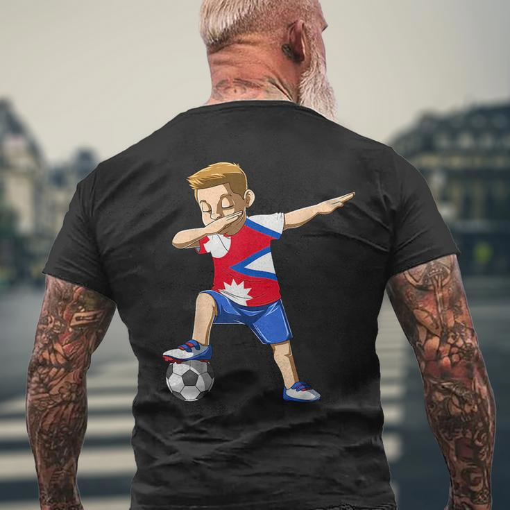 Dabbing Soccer Boy Nepal Jersey Nepalese Mens Back Print T-shirt Gifts for Old Men