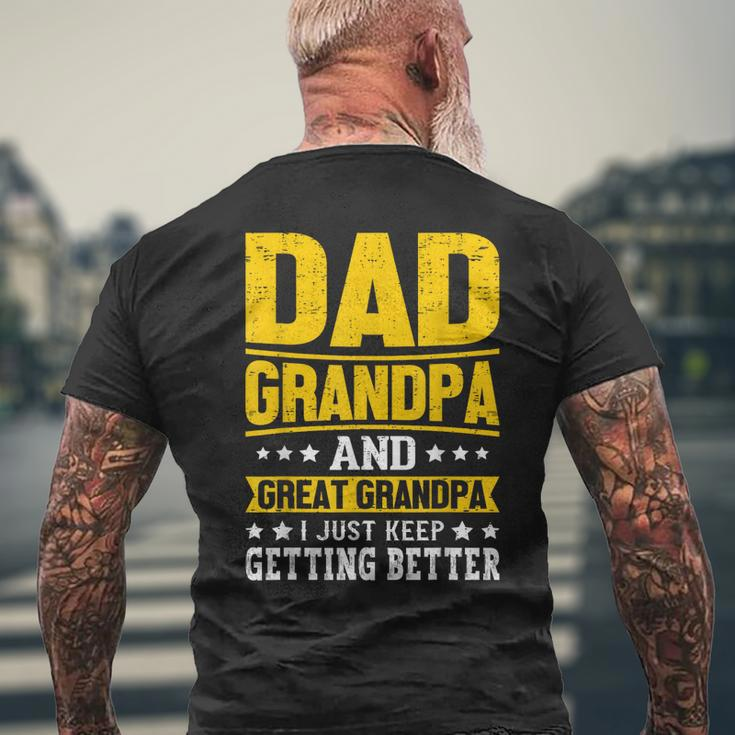 Dad Grandpa And Great Grandpa For Fathers Day Gift For Mens Mens Back Print T-shirt Gifts for Old Men
