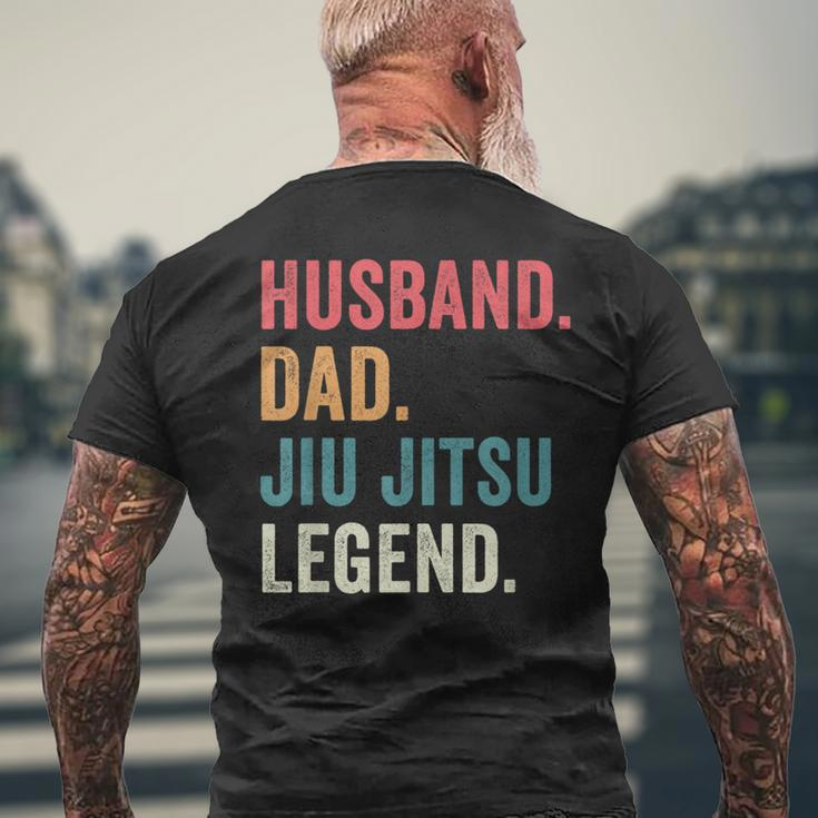 Dad Husband Jiu Jitsu Legend Jiu Jitsu Dad Fathers Day Mens Back Print T-shirt Gifts for Old Men