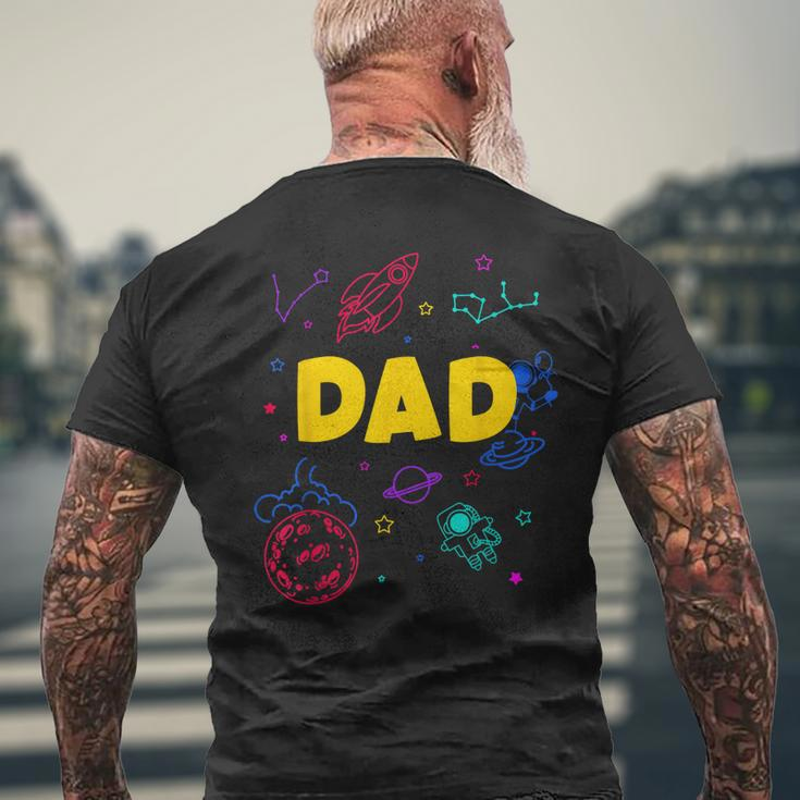 Dad Outer Space Daddy Planet Birthday Fathers For Women Men's Back Print T-shirt Gifts for Old Men