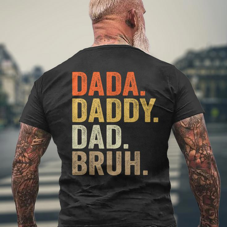Dada Daddy Dad Bruh Humor Adult Fathers Day Vintage Father Mens Back Print T-shirt Gifts for Old Men