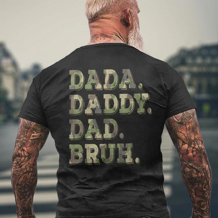 Dada Daddy Dad Bruh Idea Men Fathers Day Dad Men's Back Print T-shirt Gifts for Old Men