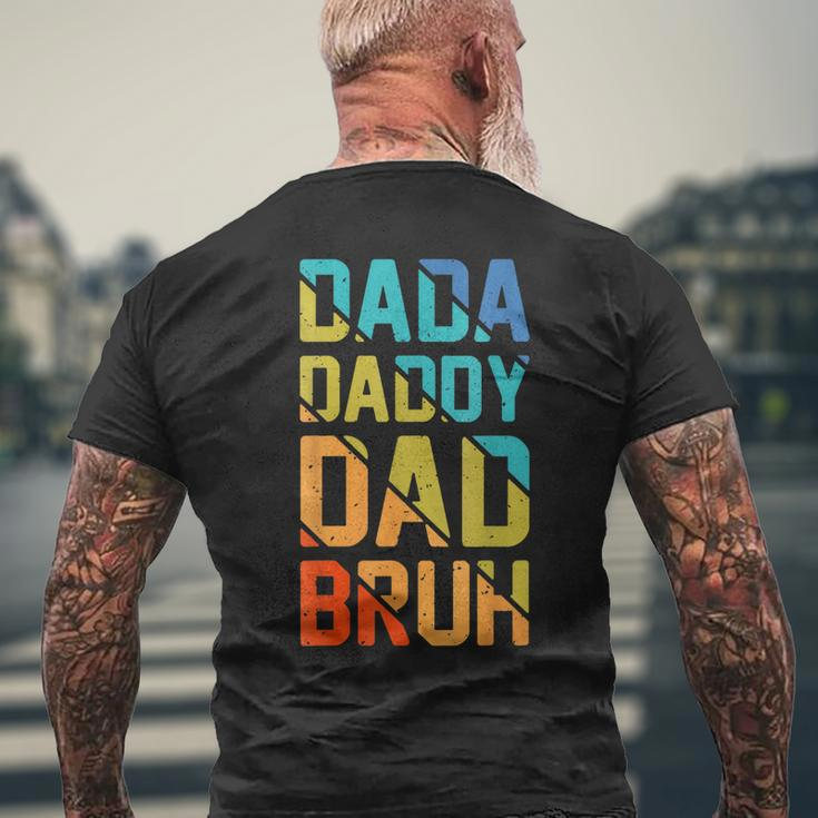 Dada Daddy Dad Bruh Vintage Amazing Fathers Day Men's Back Print T-shirt Gifts for Old Men