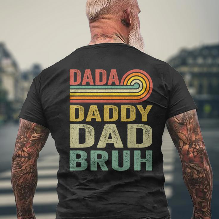 Men Dada Daddy Dad Father Bruh Fathers Day Vintage Men's Back Print T-shirt Gifts for Old Men