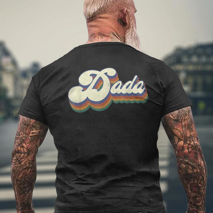 Dada Gifts Retro Vintage Fathers Day Dada Mens Back Print T-shirt Gifts for Old Men