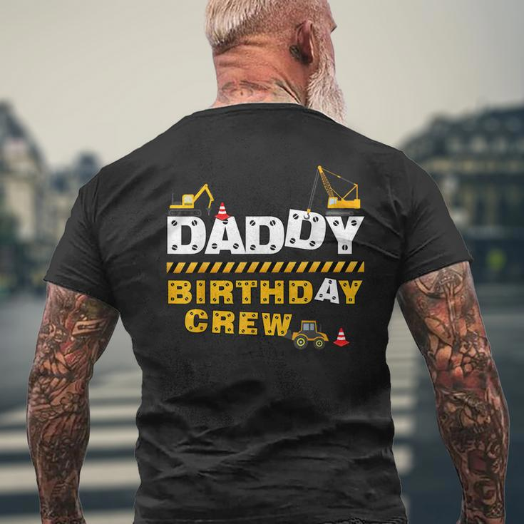 Daddy Birthday Crew Construction Family Birthday Party Mens Back Print T-shirt Gifts for Old Men