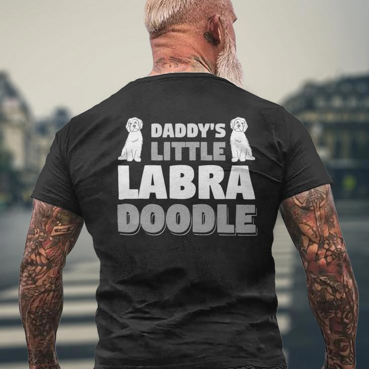 Daddys Little Labradoodle Dog Mens Back Print T-shirt Gifts for Old Men