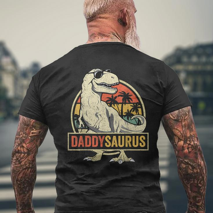 Daddysaurus Fathers Day Gift T-Rex Dad Dinosaur Funny Gifts For Dad Mens Back Print T-shirt Gifts for Old Men