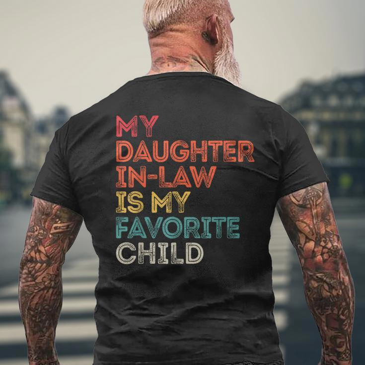 My Daughter Inlaw Is My Favorite Child Vintage Retro Father Men's Back Print T-shirt Gifts for Old Men