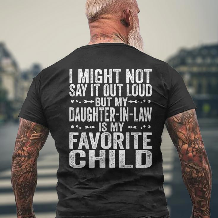 My Daughter In Law Is My Favorite Child Fathers Day Dad Men's Back Print T-shirt Gifts for Old Men