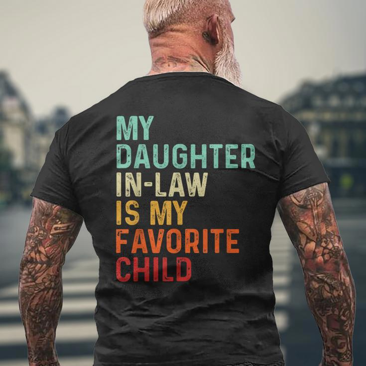 My Daughter In Law Is My Favorite Child Fathers Day In Law Men's Back Print T-shirt Gifts for Old Men