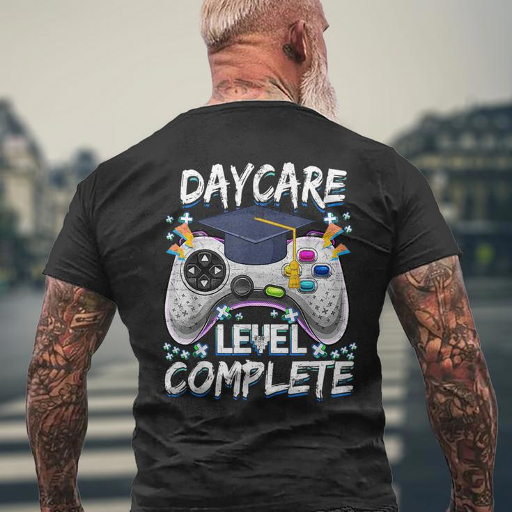 Daycare Level Complete Gamer Class Of 2023 Graduation Mens Back Print T-shirt Gifts for Old Men