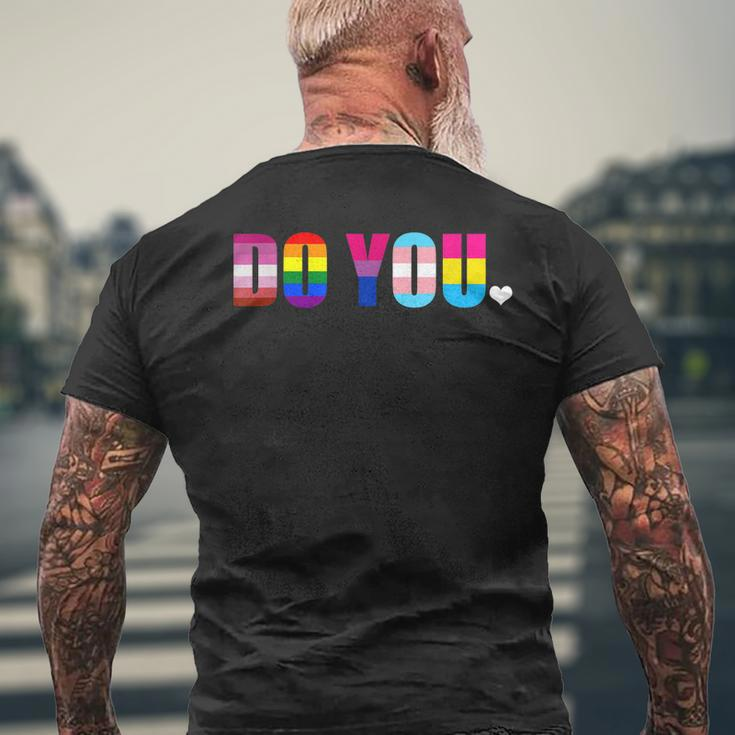 Do You Lgbtqia Pride Gay Transgender Lesbian Father Day Mens Back Print T-shirt Gifts for Old Men