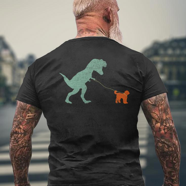 Dog Dinosaur Vintage Tyrannosaurus Rex Goldendoodle Mens Back Print T-shirt Gifts for Old Men