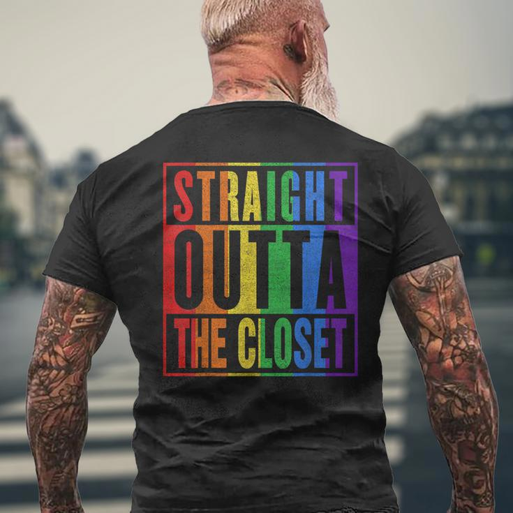 Dont Hide Your Gay Les Bi Tran - Come Outta The Closet Lgbt Mens Back Print T-shirt Gifts for Old Men