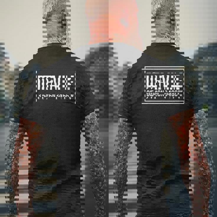 Doraville Ga Georgia Funny City Coordinates Home Roots Gift Georgia Gifts And Merchandise Funny Gifts Mens Back Print T-shirt Gifts for Old Men