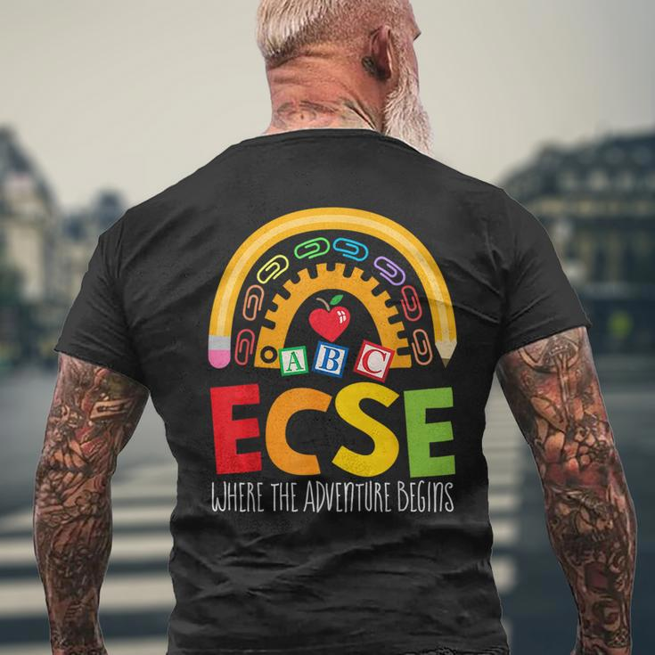 Early Childhood Special Education Sped Ecse Crew Squad Mens Back Print T-shirt Gifts for Old Men