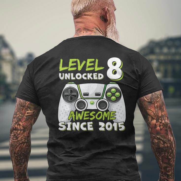 Eight 8Yr Bday Son Boy Funny Gamer 8Th 8 Years Old Birthday Mens Back Print T-shirt Gifts for Old Men