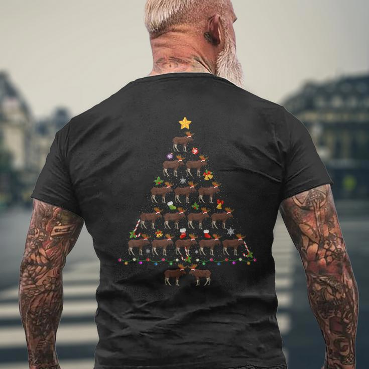Elk Christmas Tree Ugly Christmas Sweater Men's T-shirt Back Print Gifts for Old Men