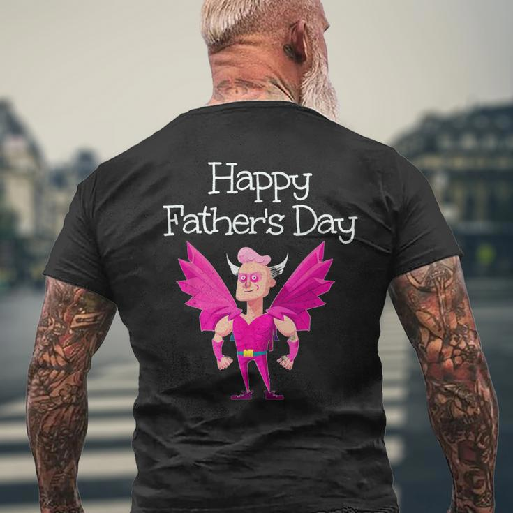 Embarrassing Dad In Girl Colors Happy Fathers Day For Women Men's Back Print T-shirt Gifts for Old Men