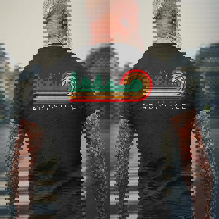 Evergreen Vintage Stripes Adaville Iowa Men's T-shirt Back Print Gifts for Old Men Evergreen Vintage Stripes Adaville Iowa Men's T-shirt Back Print Gifts for Old Men