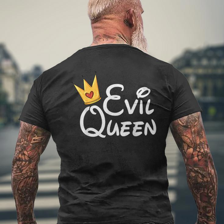 Evil Queen With Crown Black Halloween Costume Men's T-shirt Back Print Gifts for Old Men