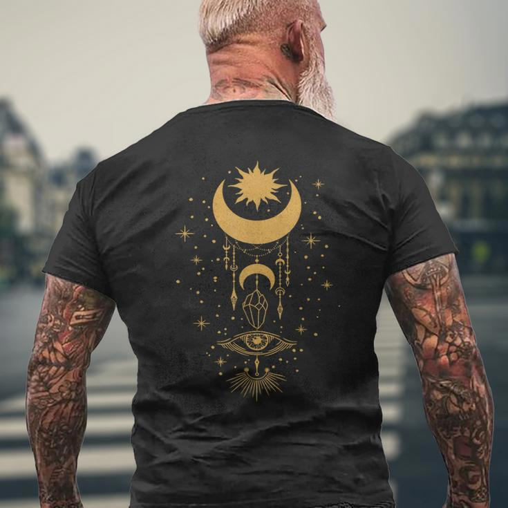 Eye Sun And Moon All Seeing Eye Spiritual Witchy Men's T-shirt Back Print Gifts for Old Men