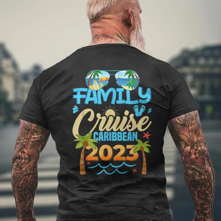Family Cruise Caribbean 2023 Summer Matching Vacation 2023 Mens Back Print T-shirt Gifts for Old Men