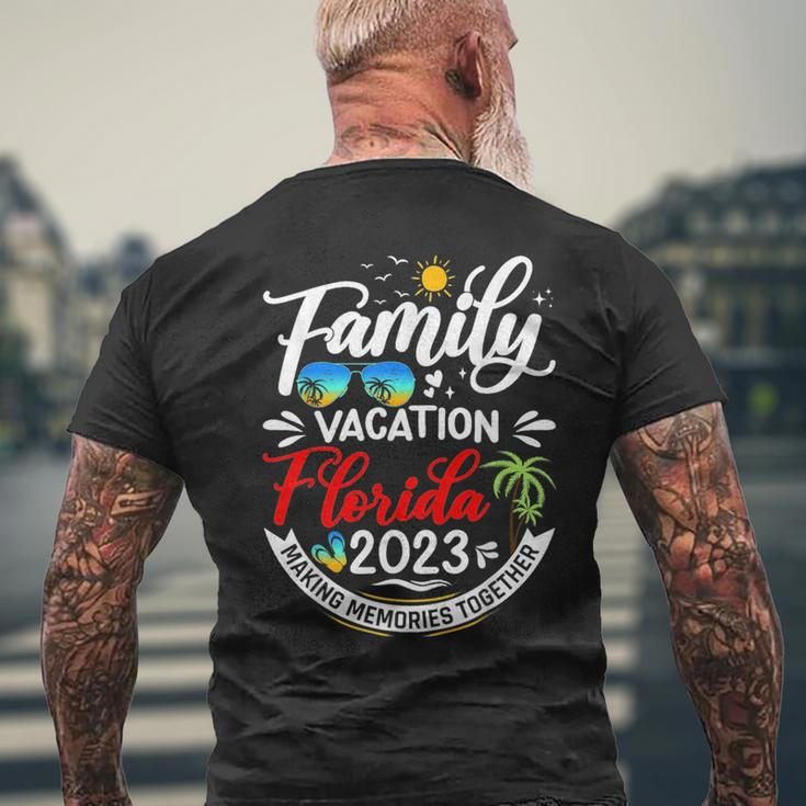 Family Vacation Florida 2023 Beach Summer Vacation 2023 Mens Back Print T-shirt Gifts for Old Men