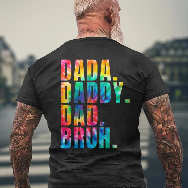 Fathers Day 2023 Dada Daddy Dad Bruh Tie Dye Dad Jokes Mens Men's Back Print T-shirt Gifts for Old Men