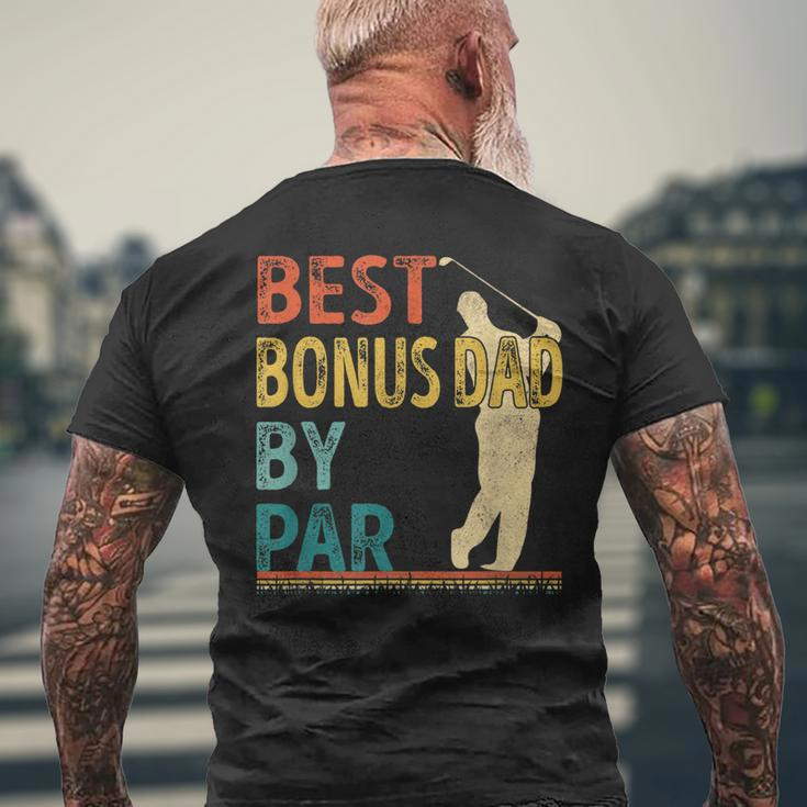 Fathers Day Best Bonus Dad By Par Golf For Dad Men's Back Print T-shirt Gifts for Old Men