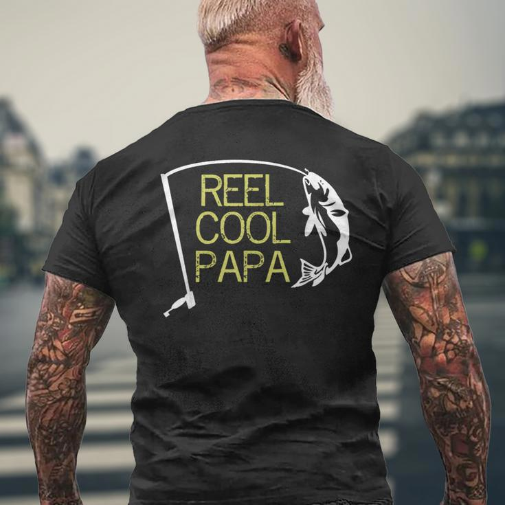 Father's Day Fishing Reel Cool Papa Dad Men's T-shirt Back Print Gifts for Old Men