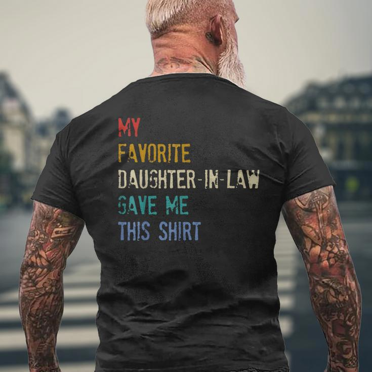 My Favorite Daughterinlaw Gave Me This Fathers Day Men's Back Print T-shirt Gifts for Old Men