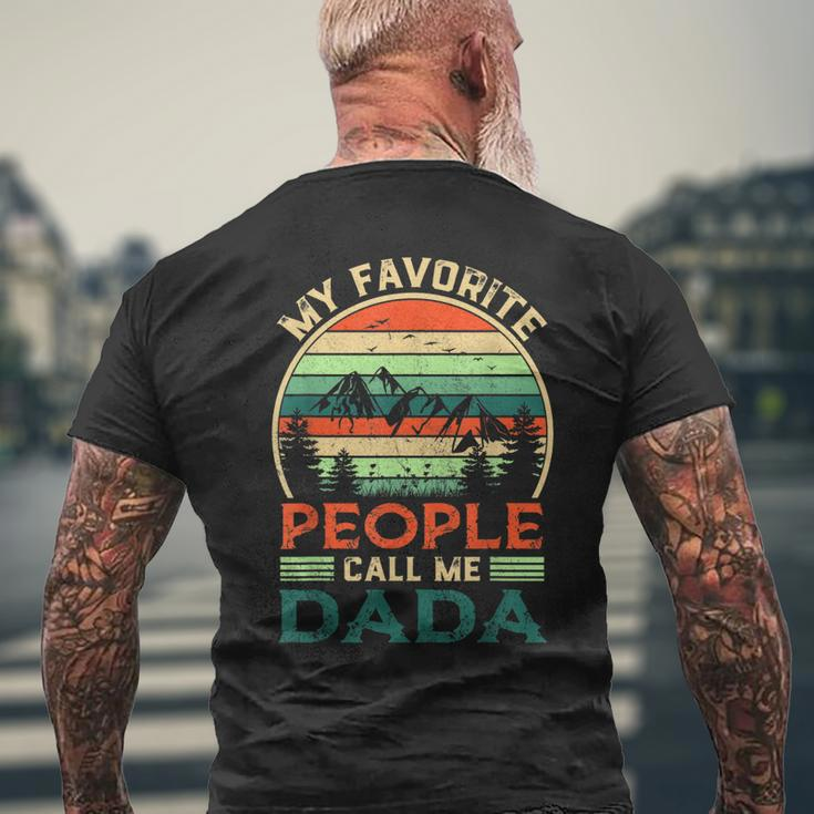 My Favorite People Call Me Dada Fathers Day Vintage Men's Back Print T-shirt Gifts for Old Men