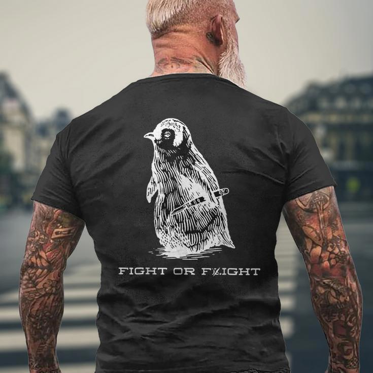 Fight Or Flight Penguin Pun Fight Or Flight Meme Men's T-shirt Back Print Gifts for Old Men