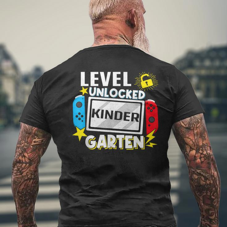 First Day Of Kindergarten Level Unlocked Game Back To School Mens Back Print T-shirt Gifts for Old Men