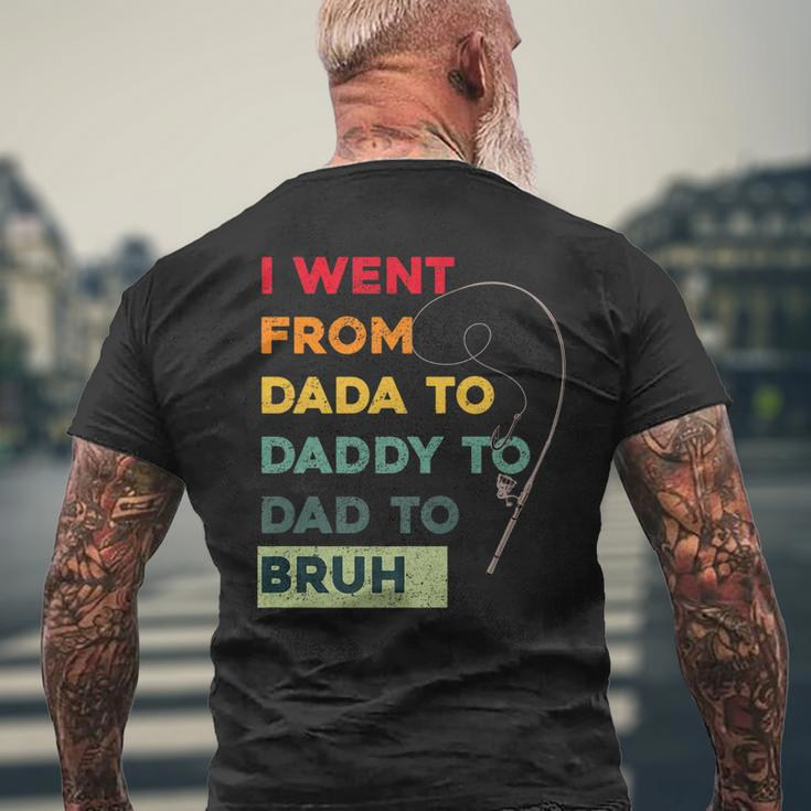 Fishing Fathers Day From From Dada Daddy Dad Bruh Men's Back Print T-shirt Gifts for Old Men