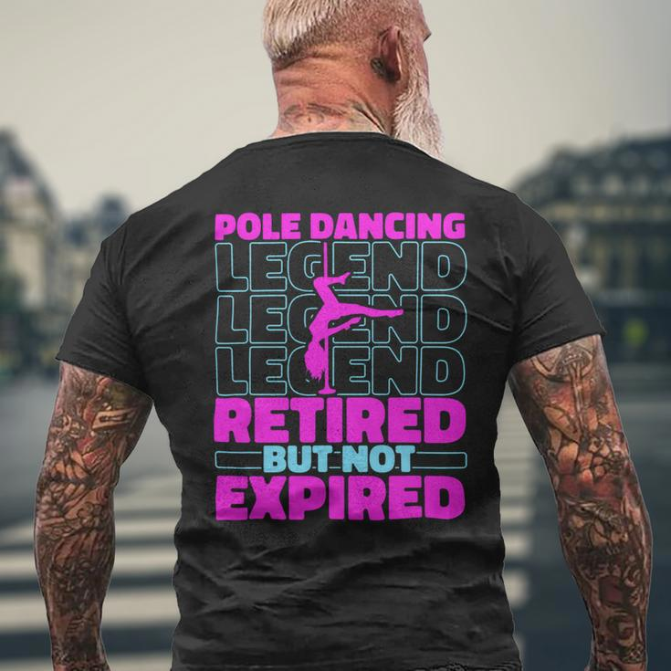 Fitness Retired Dancer Fit Pole Dancing Mens Back Print T-shirt Gifts for Old Men