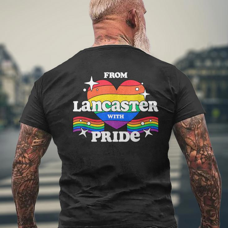 From Lancaster With Pride Lgbtq Gay Lgbt Homosexual Mens Back Print T-shirt Gifts for Old Men