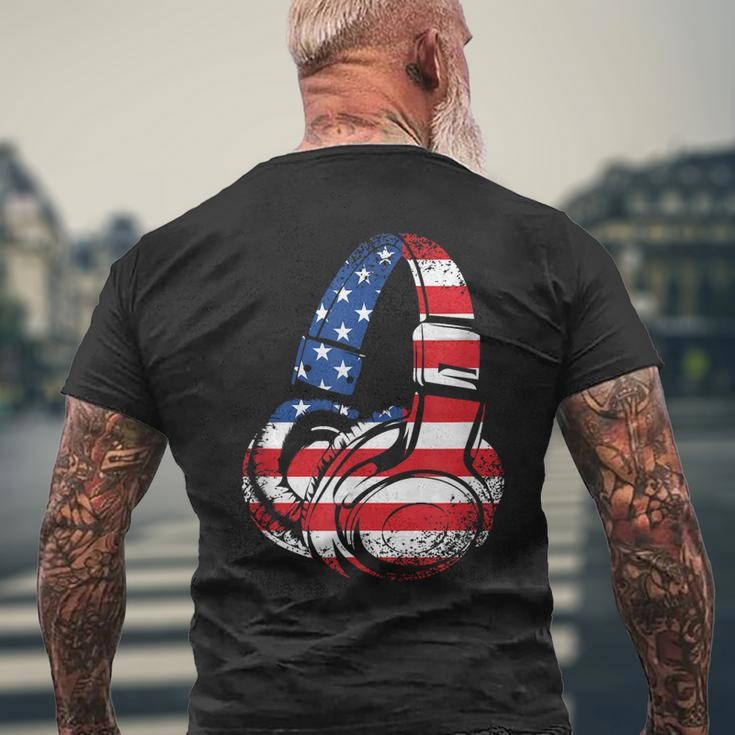 Funny 4Th Of July American Flag Gaming Patriotic Boys Kids Mens Back Print T-shirt Gifts for Old Men