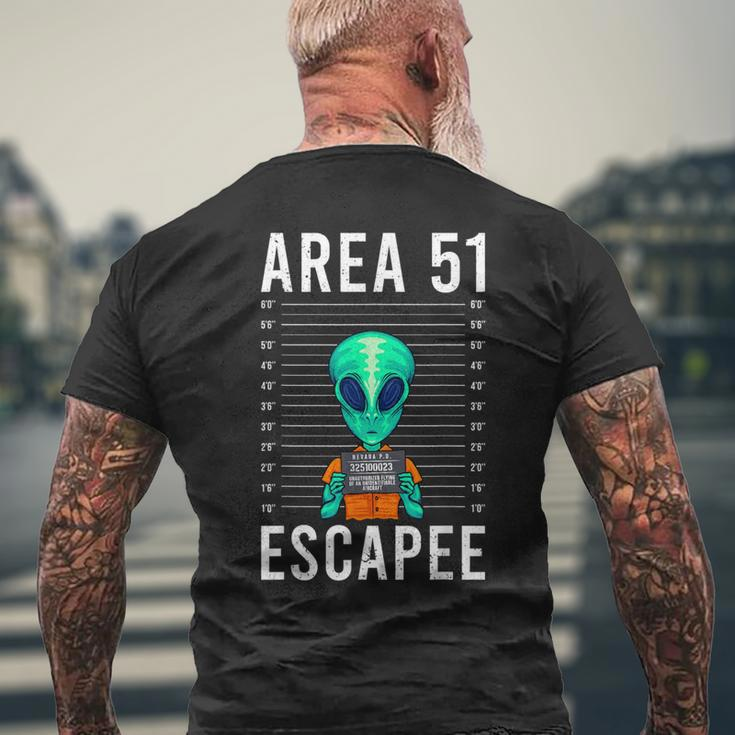 Alien Art Alien Lover Area 51 Escapee Alien Men's T-shirt Back Print Gifts for Old Men