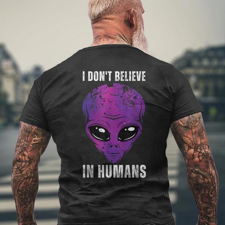 Alien Face Halloween Costume Men's T-shirt Back Print | Mazezy