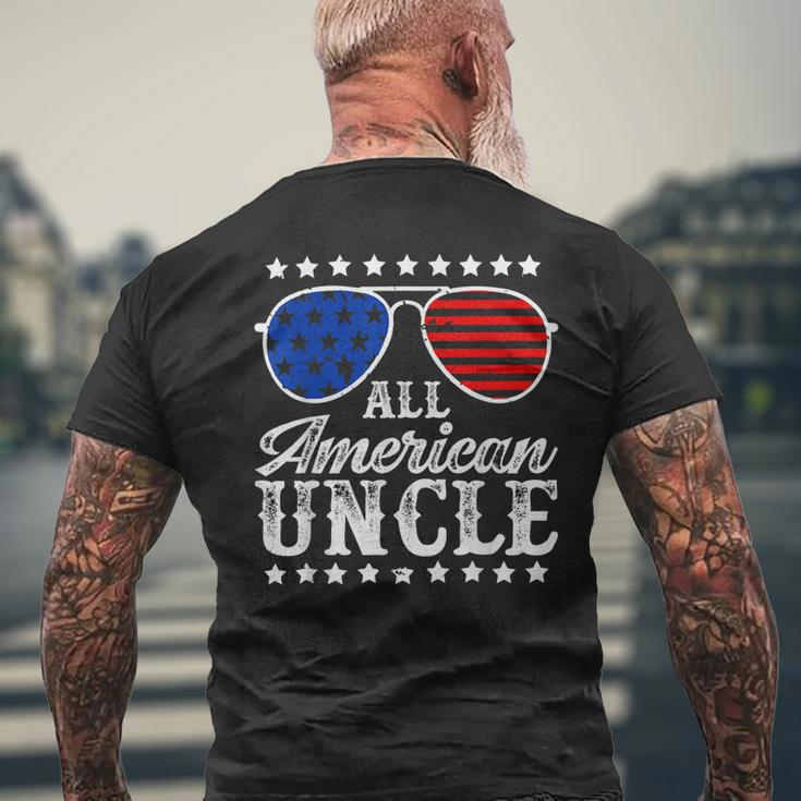 Funny All American Uncle Sunglasses Usa 4Th Of July Mens Back Print T-shirt Gifts for Old Men