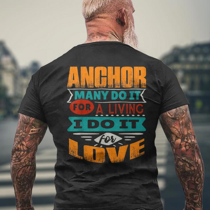 Funny Anchor Quote I Am Echocardiographer For Love Mens Back Print T-shirt Gifts for Old Men