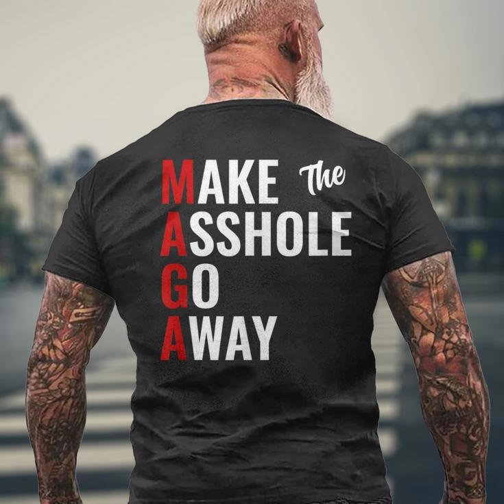 Anti Trump Maga Make The Asshole Go Away Men's T-shirt Back Print Gifts for Old Men