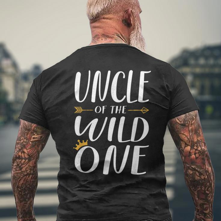 Funny Awesome Uncle Of The Wild One Thing 1St Birthday Funny Gifts For Uncle Mens Back Print T-shirt Gifts for Old Men