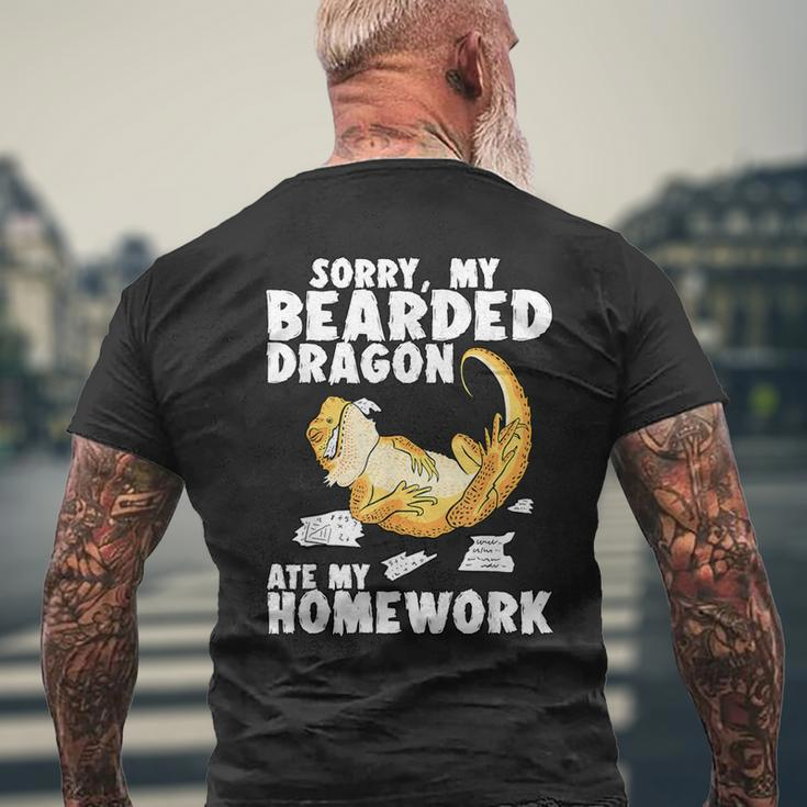 Bearded Dragon Lizard Lover Bearded Dragon Men's T-shirt Back Print Gifts for Old Men