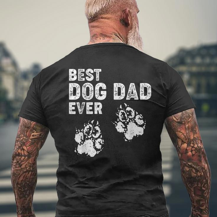 Funny Best Dog Dad Ever Cool Fathers Day Vintage Gift Men Mens Back Print T-shirt Gifts for Old Men