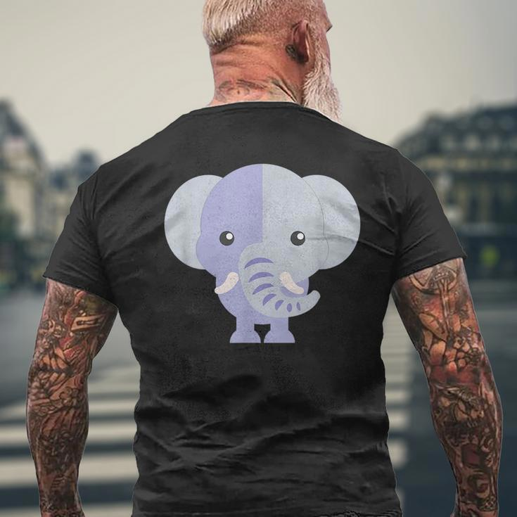 Funny Cartoon Animals Elephant Animals Funny Gifts Mens Back Print T-shirt Gifts for Old Men
